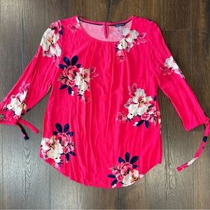 Joules odelle Raspberry Bircham Bloom tunic top SZ 6